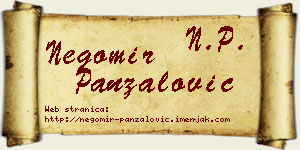 Negomir Panzalović vizit kartica